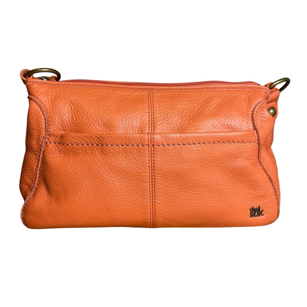 The Sak Iris Medium Orange Leather Hobo Shoulder Bag - Picture 2 of 16